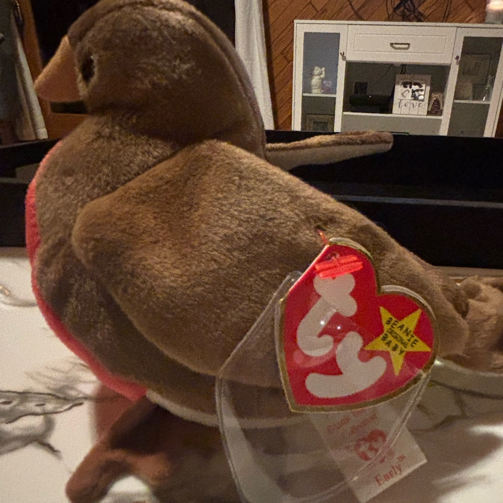 Ty Beanie Baby Early The Robin Bird Retired MWMT Birthdate March 20 1997